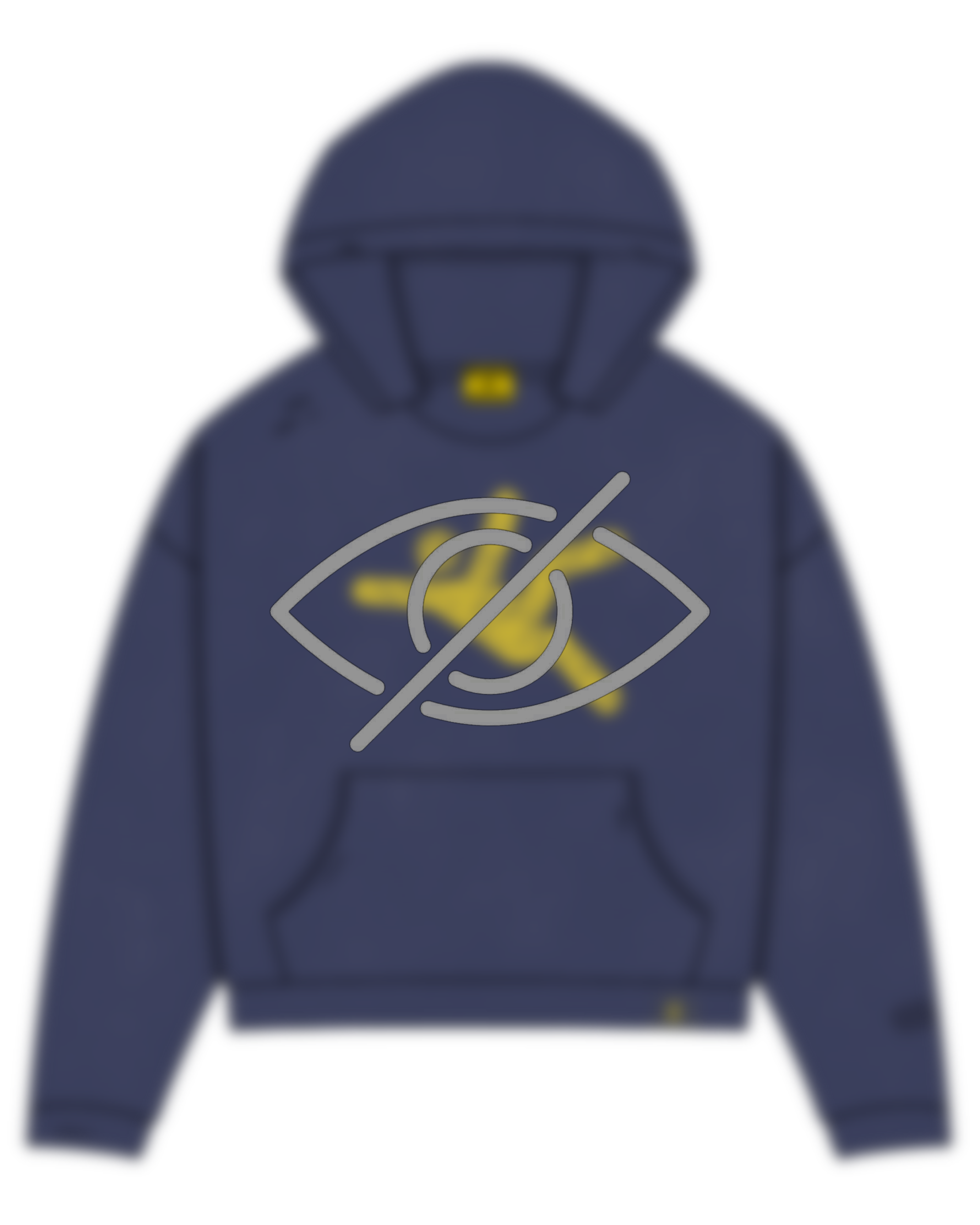 BLUE FALLING MAN DISTRESSED HOODIE "UNRELEASED"